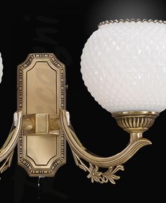 Aplica clasica cu 2 btate din alama design italian 8650