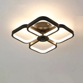 Lustra LED Plafoniera, Elit's Esn6132-bk, 64w (32+32), 25 Cm