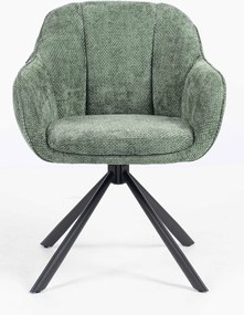 HR2055 BAZĂ STEA Scaun Verde Salvie Grid Premium cu Bază Neagră