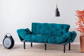 Canapea Extensibilă cu 3 Locuri Nitta Triple, Verde Petrol