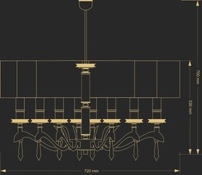 Candelabru 8 brate elegant realizat manual Sparone