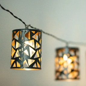 Instalație LED solară 10xE12/3,65m IP44 alb cald