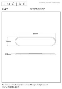 Lucide ELLY 07121/36/30 - Plafonier LED dimabil 36W/230V 2700/3300/4000K