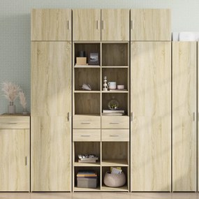 vidaXL Dulap de depozitare, stejar sonoma, 70x42,5x225, lemn prelucrat