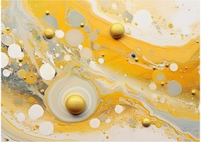 Tablou - fundal abstract cu decor de aur (70x50 cm)