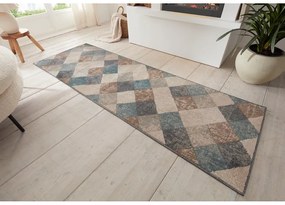 Covor tip traversă albastru/bej 80x200 cm Terrain – Hanse Home
