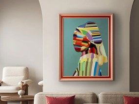 Tablou decorativ Joven con perla POP, 84x104cm