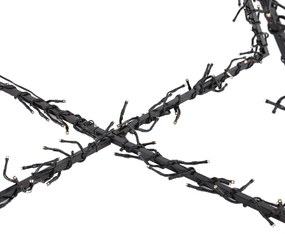 Brad de Crăciun negru cu LED IP44 - Brilli