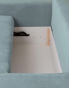 Canapea extensibila cu colt bilateral Culoare Albastru Deschis, SMART