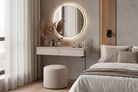 Masa de toaletă cu două sertare Sonatia 100 cm - cașmir