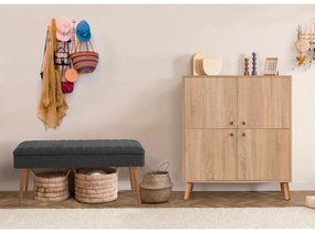 Mobilier pentru hol Maluxe 200 (Stejar sonoma + antracit). 1089426