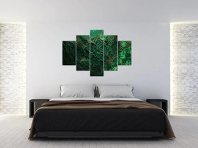 Tablou - Imagine microscopică verde (150x105 cm)