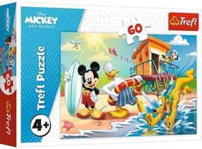 Trefl Puzzle Mickey Mouse pe plajă, 60 piese