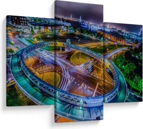 Tablou panorama orașului nocturn (90x60 cm)