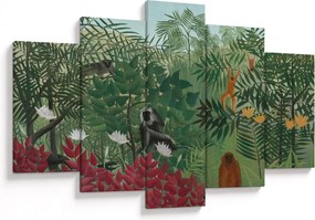 Tablou - Henri Rousseau, Tropical Forest with Monkeys, reproducere (150x105 cm)