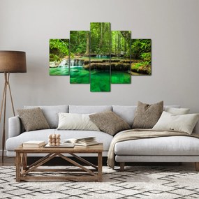 Tablou - Cascada Erawan din Kanchanaburi, Thailanda (150x105 cm)