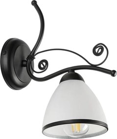Aplica de perete RETRO 1x E27/60W/230V negru/alb