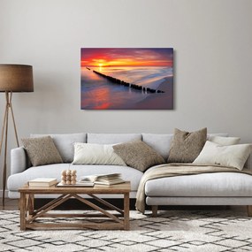 Tablou - Apus de soare, Marea Baltică, Polonia (90x60 cm)