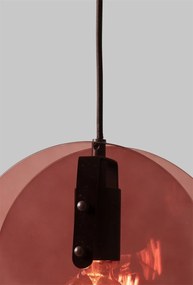 Pendul din metal maro si sticla visinie Toledo