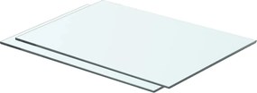 vidaXL Rafturi, 2 buc., 50 x 30 cm, panouri sticlă transparentă