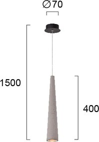 Lampă suspendată pe cablu ANISHA 1xGU10/35W/230V gri