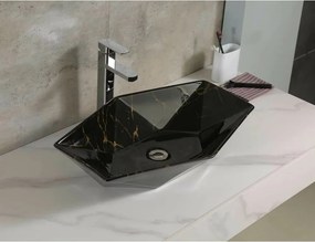 Lavoar pe blat negru/auriu Rune Kari 63.5 cm