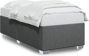 vidaXL Cadru de pat fără saltea, gri închis, 90x200 cm, textil