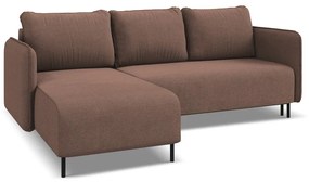 Colțar roz extensibil/cu spațiu de depozitare (cu colț pe partea stângă) Luana – Makamii