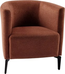 Fotoliu de design, teracota/negru, KAPY