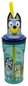 Bluey Splash Pahar cu pai din plastic 3D 360 ml