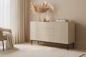 Comodă cu sertare Nicole 150 cm - cașmir / picioare negre