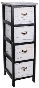 Comoda cu 4 sertare Prier, Creaciones Meng, 26x32x81 cm, lemn de paulownia