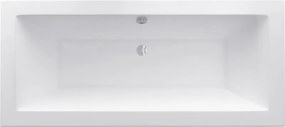 Mexen Cube cadă dreptunghiulară 190 x 80 cm cu carcasă, albă - 55051908000X