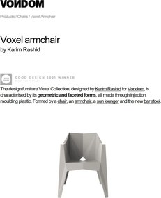 Set de 4 Scaune cu brate ultra-moderne de exterior / interior design premium VOXEL ARMCHAIR 51031 Vondom