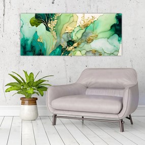 Tablou - Abstractizare verde (120x50 cm)