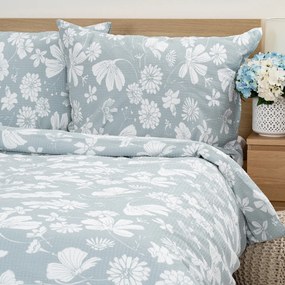 Lenjerie pat 4Home Gentle Green bumbac creponat, 140 x 200 cm, 70 x 90 cm