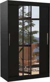 Dulap cu usi glisante si oglinda 120x200 cm, Santos, ADRK Furniture (Culoare: Ciocolata)