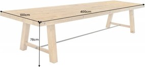 Masa design industrial vintage Finca 400cm Pin