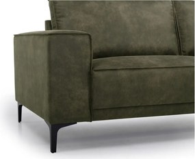 Colțar verde cu tapițerie din imitație de piele (colț pe partea dreaptă) Copenhagen – Scandic