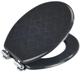 WENKO 22977100 - Capac WC BELLEVUE 35,5 x 42,5 cm antracit/argintiu