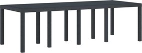 vidaXL Masă de Grădină Antracit 250 x 100 x 73 cm poliratan