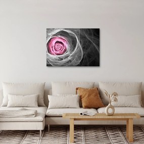 Tablou - Trandafir abstract, fucsia (70x50 cm)
