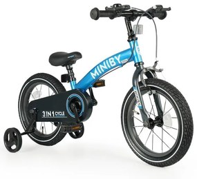 Bicicletă pentru copii QPlay MINIBY 3 în 1 albastru