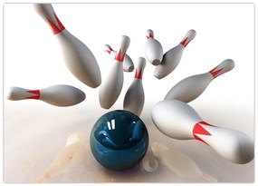 Tablou pe sticlă - Bowling (70x50 cm)