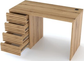 Birou lemn masiv Basko Stejar 120/, 140 × 60 × 75 cm - 140x60x75