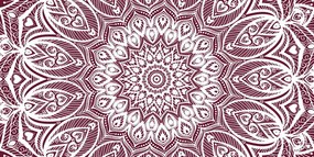 Tablou Mandala armonie pe un fundal roz