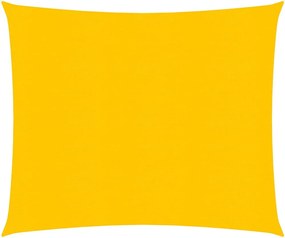 vidaXL Pânză parasolar, galben, pătrat, 5x5, m HDPE, 160 g/m²