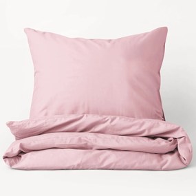 Goldea lenjerie de pat de lux din bumbac satinat - model 025 - roz vechi 140 x 200 și 70 x 90 cm