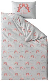Lenjerie de pat din bumbac FRIENDS MY LOBSTER gri Dimensiune lenjerie de pat: 60 x 70 cm | 140 x 200 cm