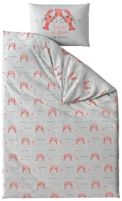 Lenjerie de pat din bumbac FRIENDS MY LOBSTER gri Dimensiune lenjerie de pat: 60 x 70 cm | 140 x 200 cm